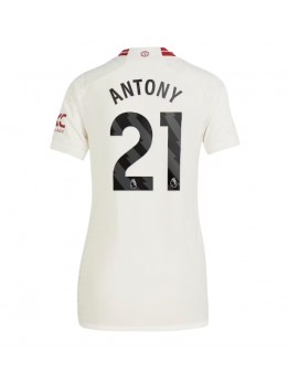 Billige Manchester United Antony #21 Tredjedrakt Dame 2023-24 Kortermet